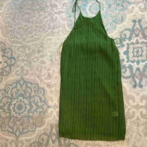 Green Halter Neck Dress